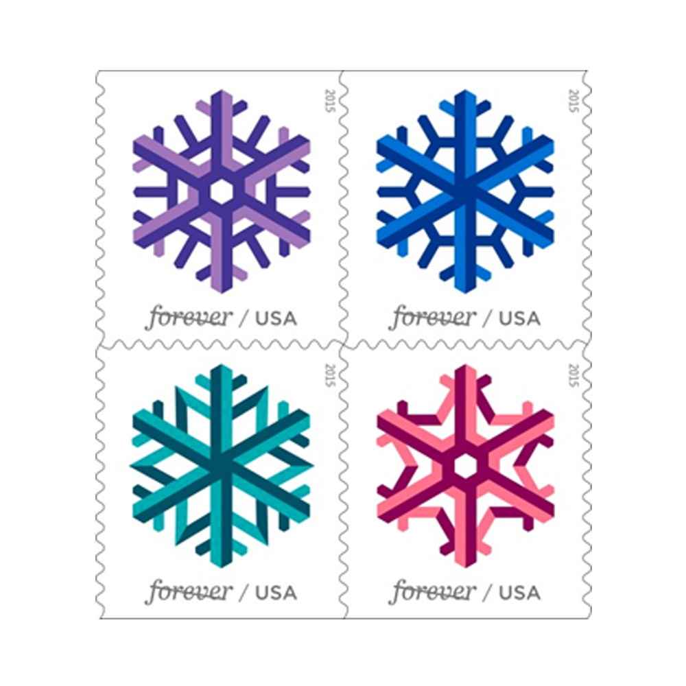 2015 Geometric Snowflakes | 5 booklets of 20